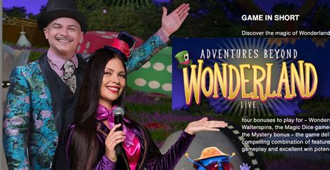 wonderland live casino|Play Adventures Beyond Wonderland Live Casino Game.